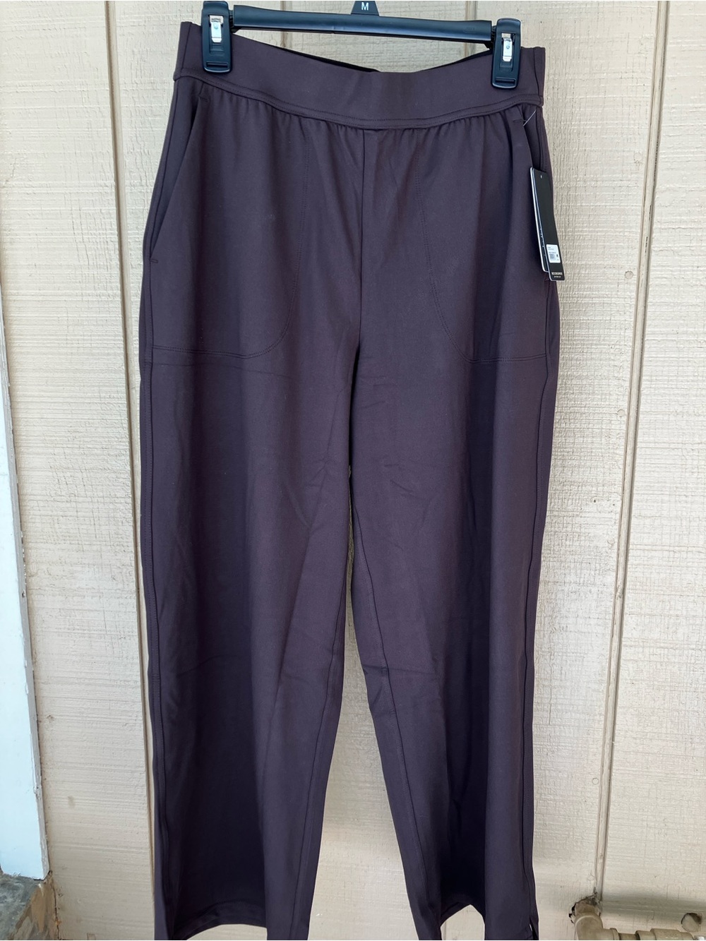 90 Degree By Reflex Women's Straight Track Pants in Dark Brown
